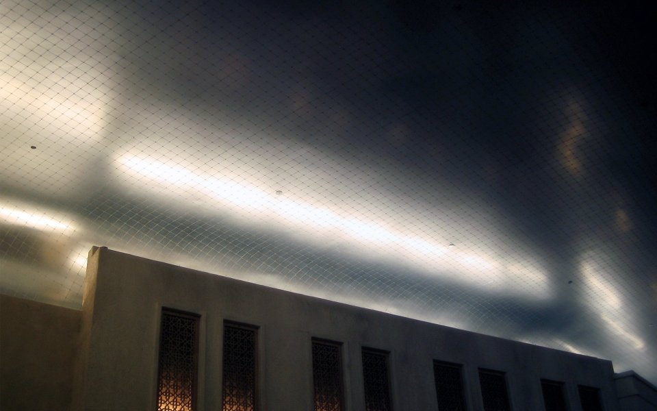 Modern Architecture Grid Night Sky