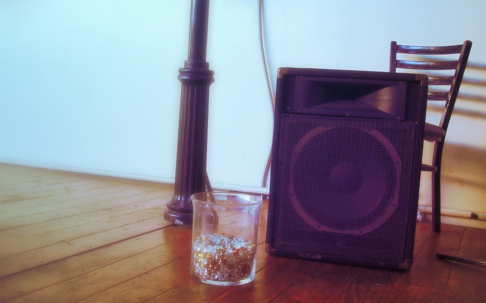 Vintage Indoor Still Life Speaker And Beads