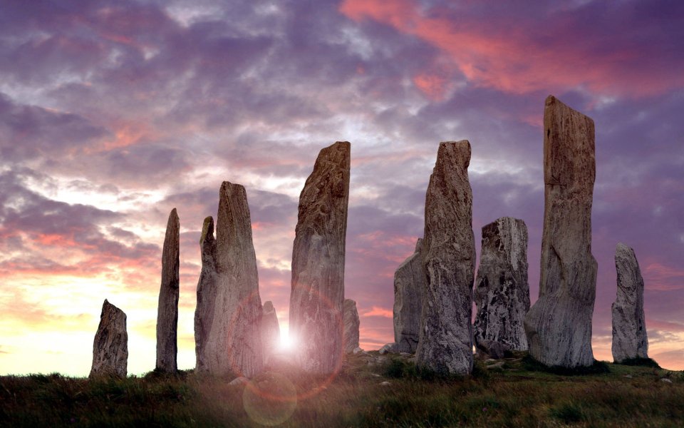 Callanish Standing Stones Outer Hebrides Scotland Sunset Landscape