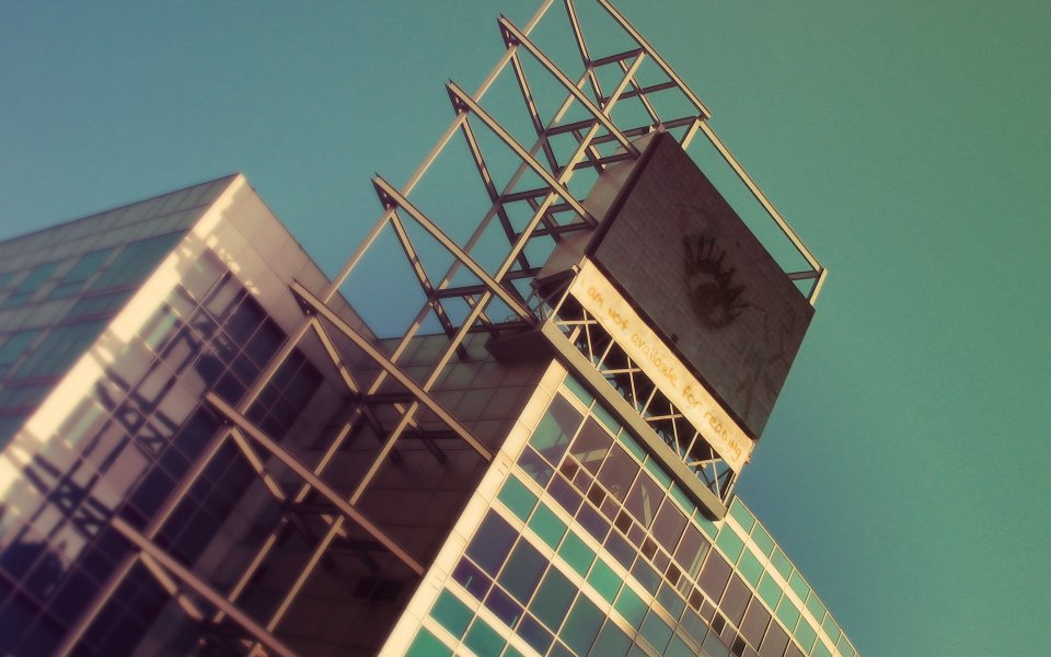 Mysterious Eye Art Installation On Modern Skyscraper