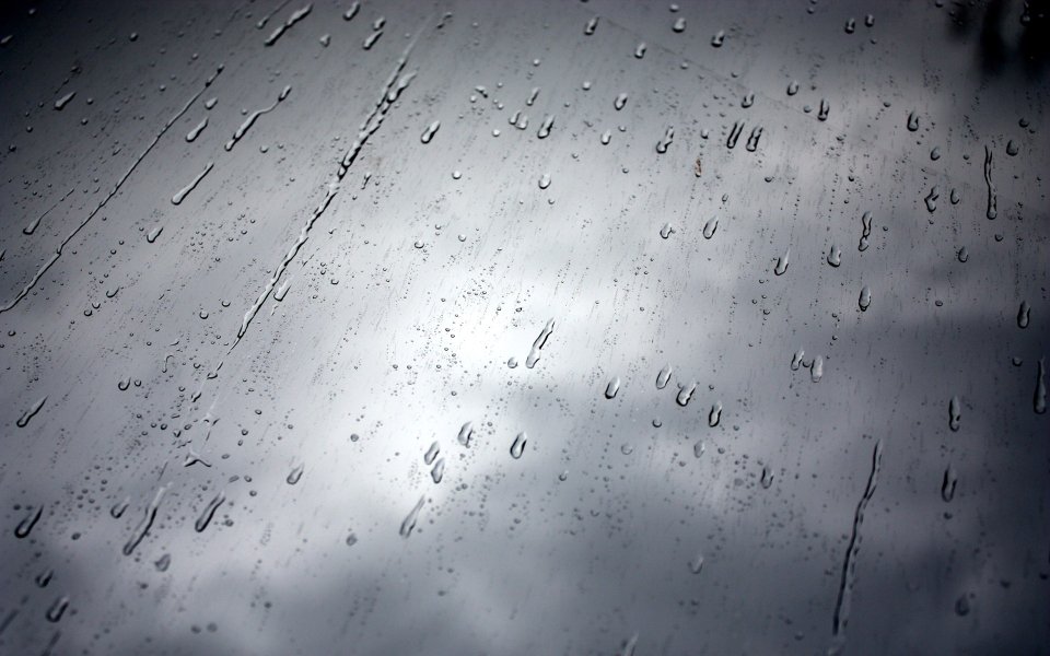 Raindrops On Window Glass