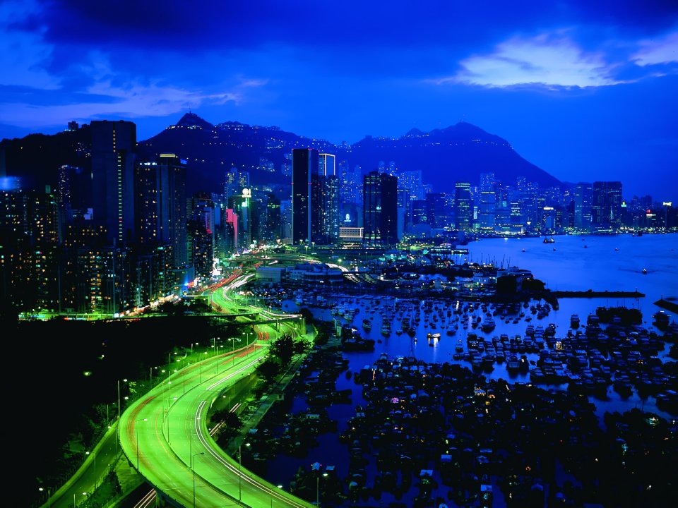 Hong Kong Victoria Harbour Night View
