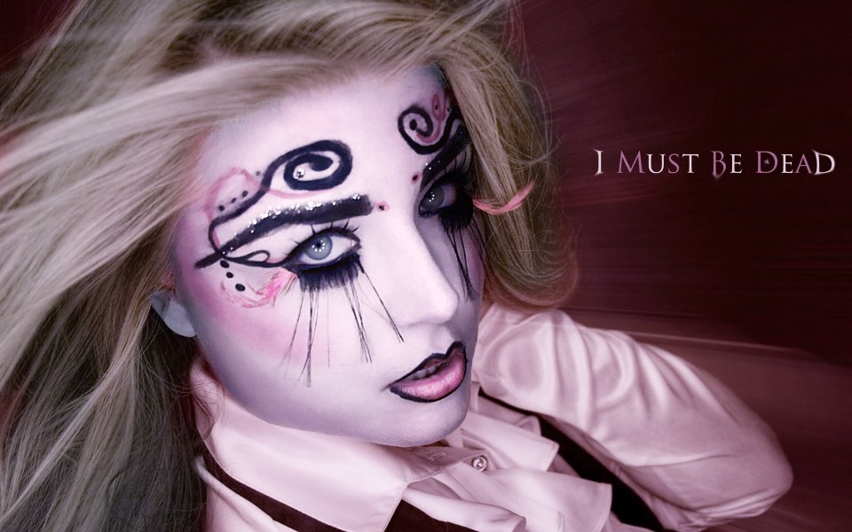 Dark Gothic Creative Face Painting Portrait I Must Be Dead