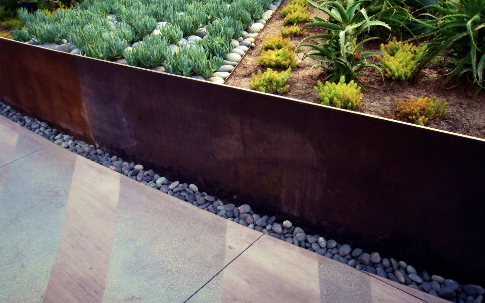 Copper Gardens 耐候钢花池多肉庭院景观