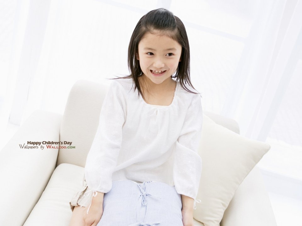 Cute Asian Little Girl Home Portrait Children Day Photography