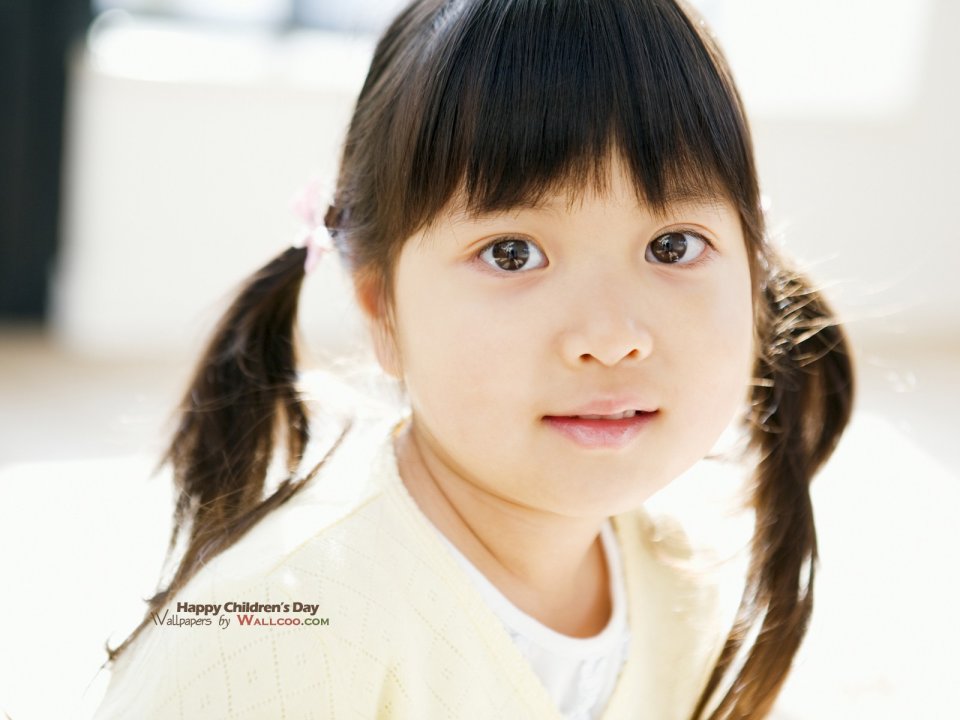Cute Asian Little Girl Childrens Day Portrait Photo