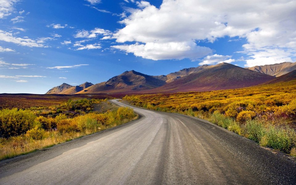 Dempster Highway Tombstone Territorial Park Yukon Canada Autumn Scenery