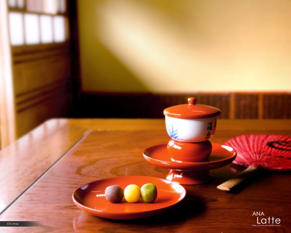 Japanese Traditional Wagashi And Lacquerware