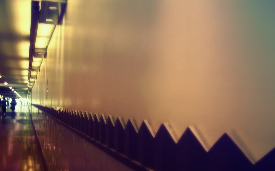 Vintage Warm Underground Corridor Perspective Photography