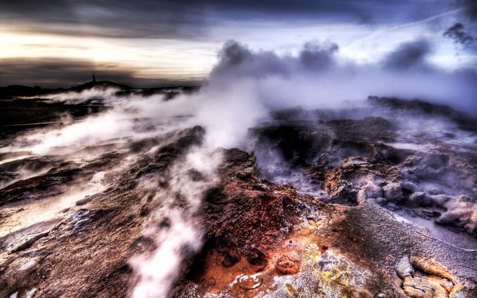 Iceland Cookie Island Hdr Geothermal Landscape