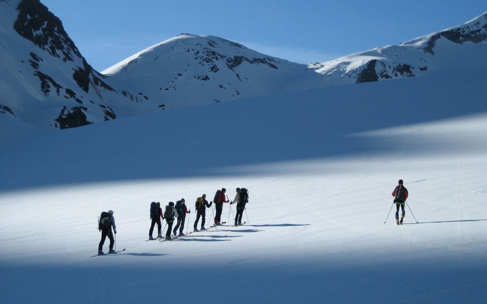 Ski Mountaineering Expedition In Snowy Mountains