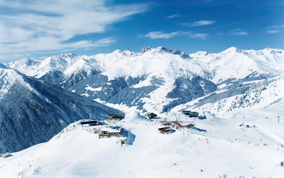Alpine Ski Resort Winter Landscape