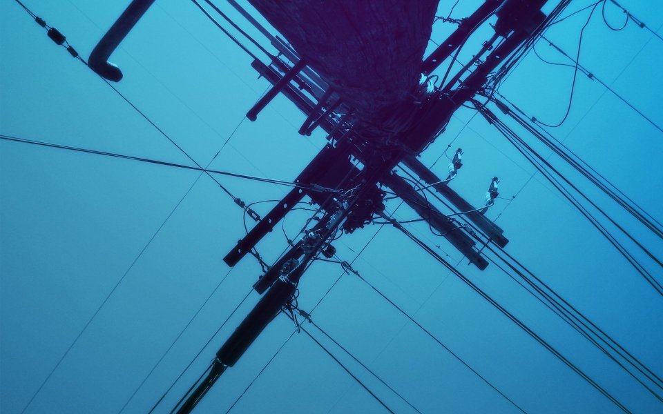 Utility Pole Under Blue Sky