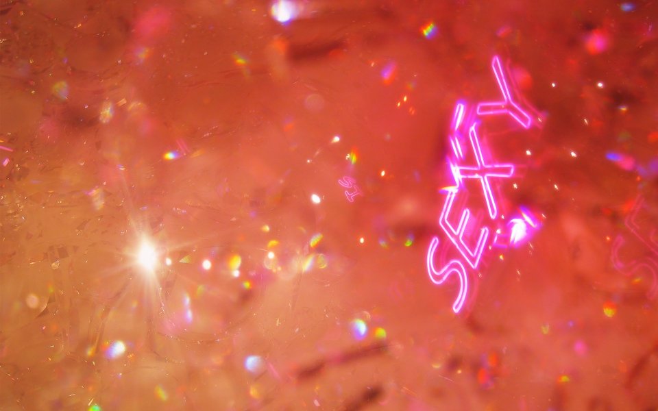 Pink Neon Glitter Dreamy Background