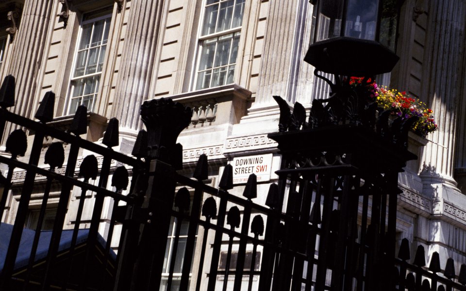 英国伦敦唐宁街街景