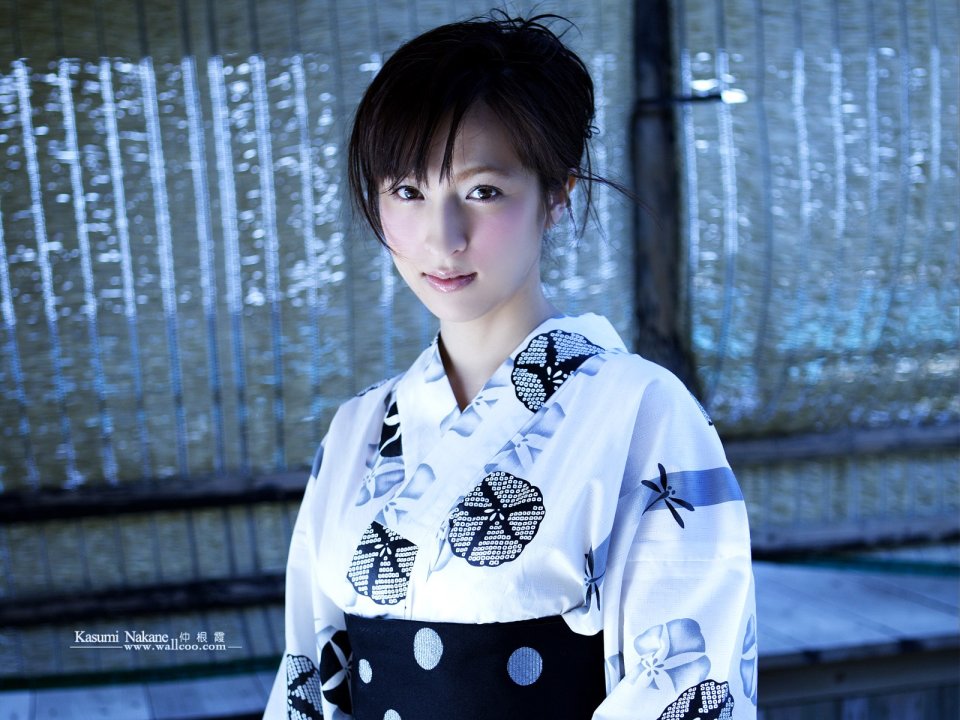 Kasumi Nakane Japanese Yukata Fresh Portrait Photo