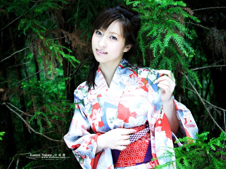 仲根霞 林间和服清新人像写真
