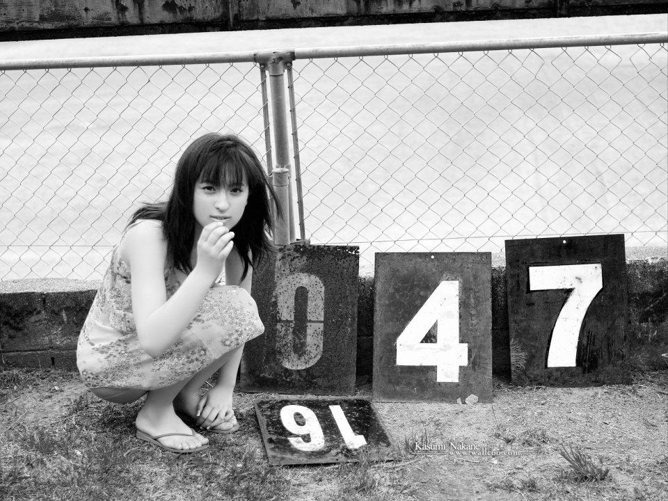 Kasumi Nakane Black And White Outdoor Portrait Photo