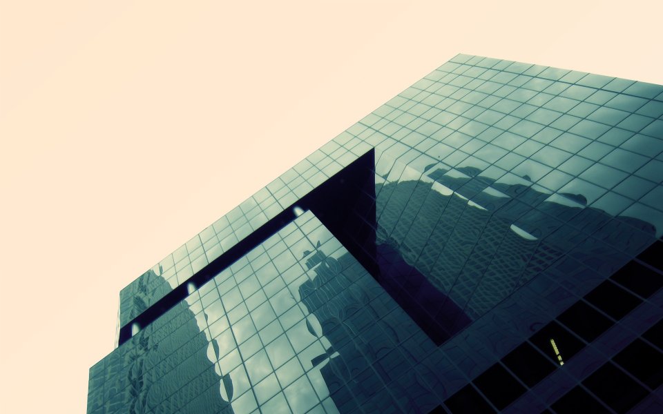 Low Angle Shot Modern Glass Skyscraper Minimalist Architecture Photography