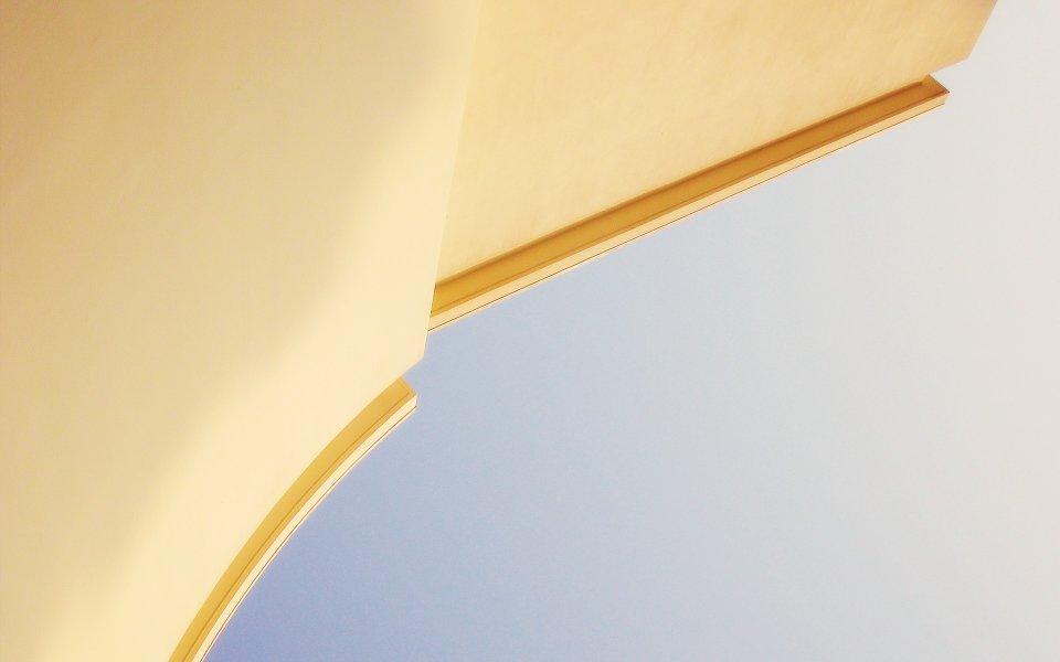 Modern Architectural Geometry And Blue Sky