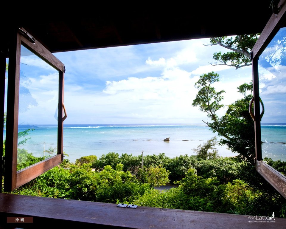 Okinawa Seaside Window View