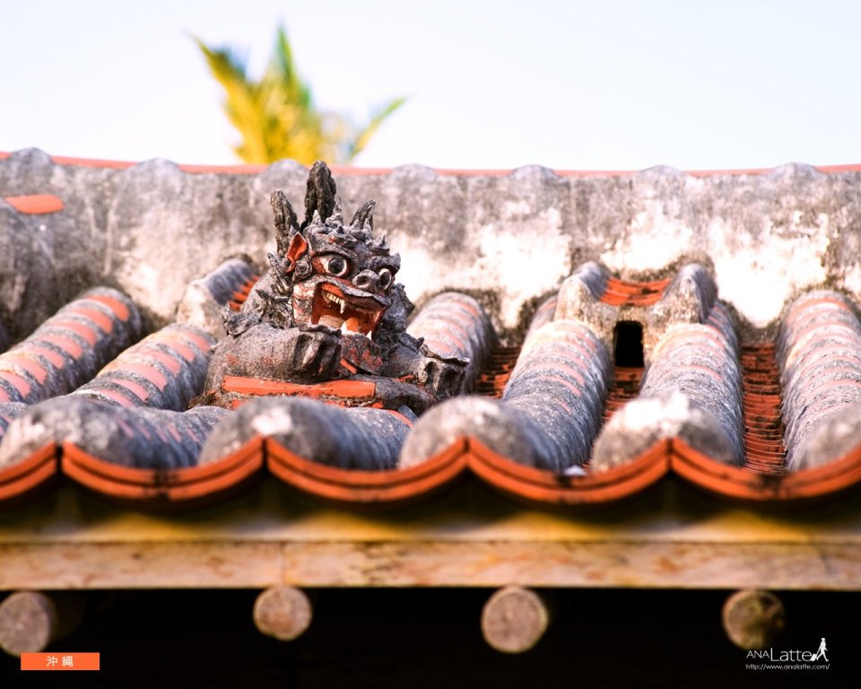 Okinawa Traditional Shisa On Rooftop