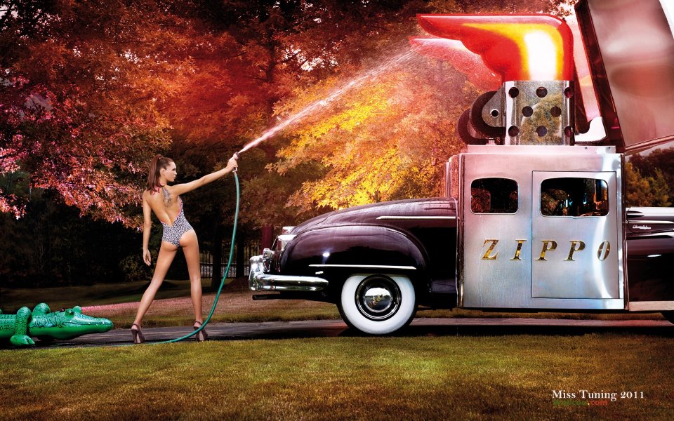 Zippo Themed Custom Vintage Car Creative Fashion Photo