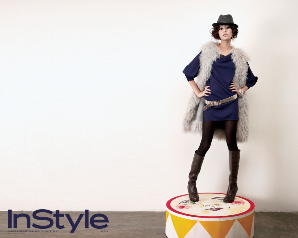 韩国InStyle杂志时尚女性秋冬穿搭写真
