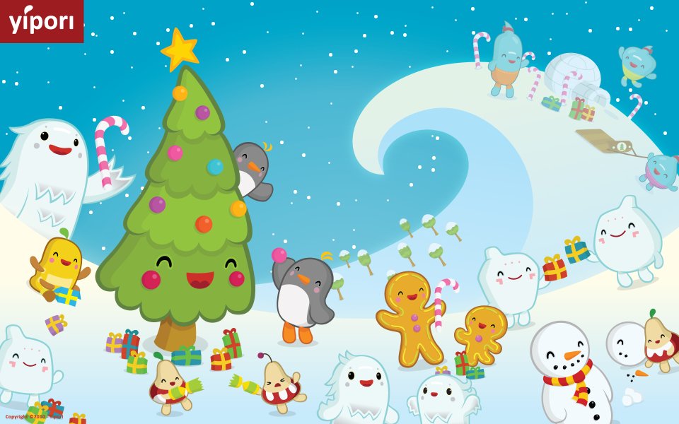 Yipori Kawaii Christmas Wallpapers