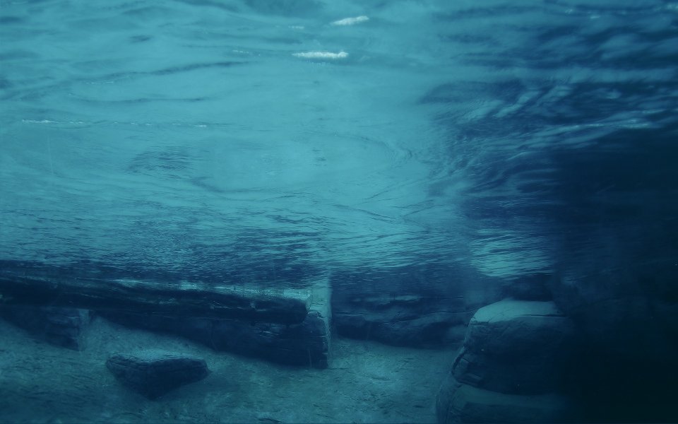 Underwater Submerged Rocks And Ripples