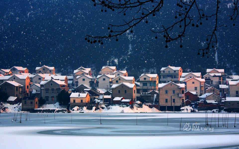 南京秀山村冬日雪景