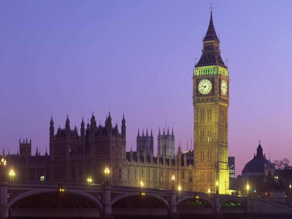 London Big Ben And Westminster Palace Dusk Landscape