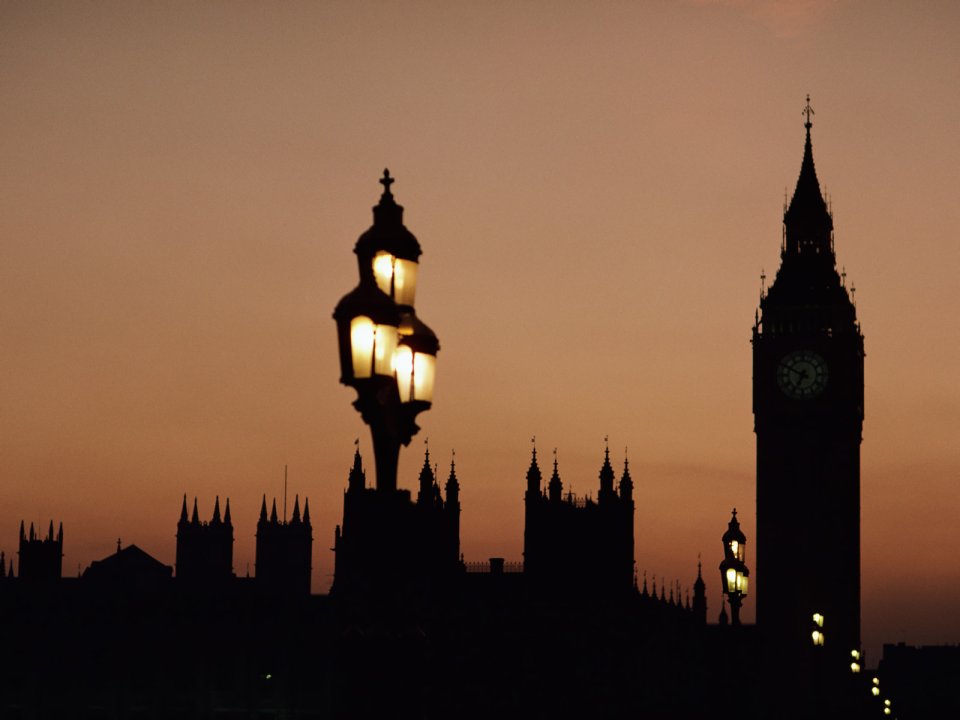 London Big Ben Westminster Palace Dusk Silhouette