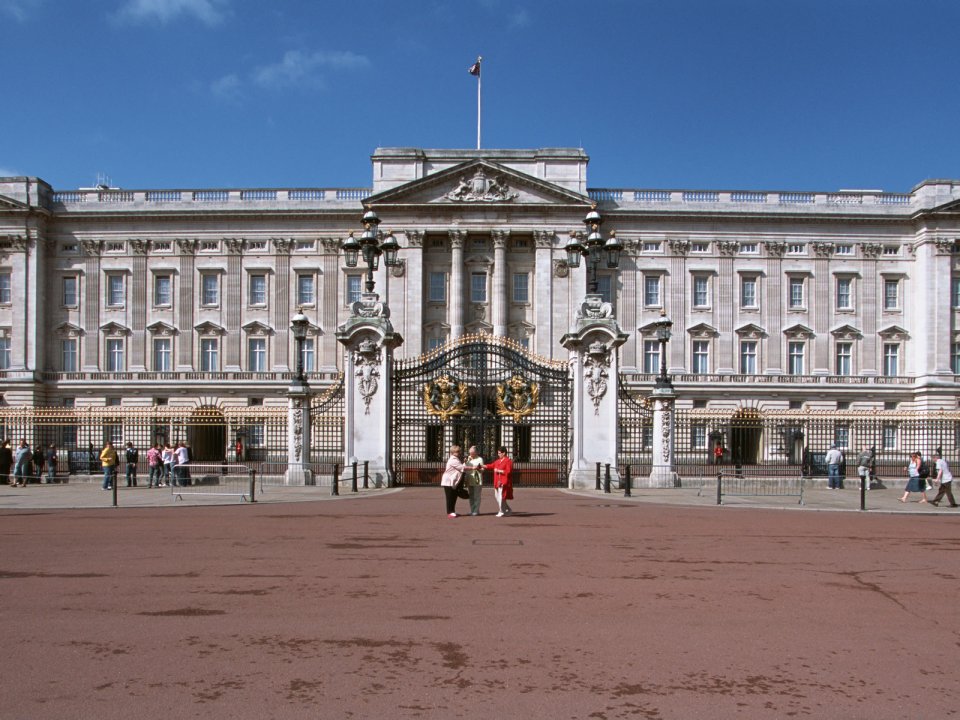 Buckingham Palace London England Sunny Front View
