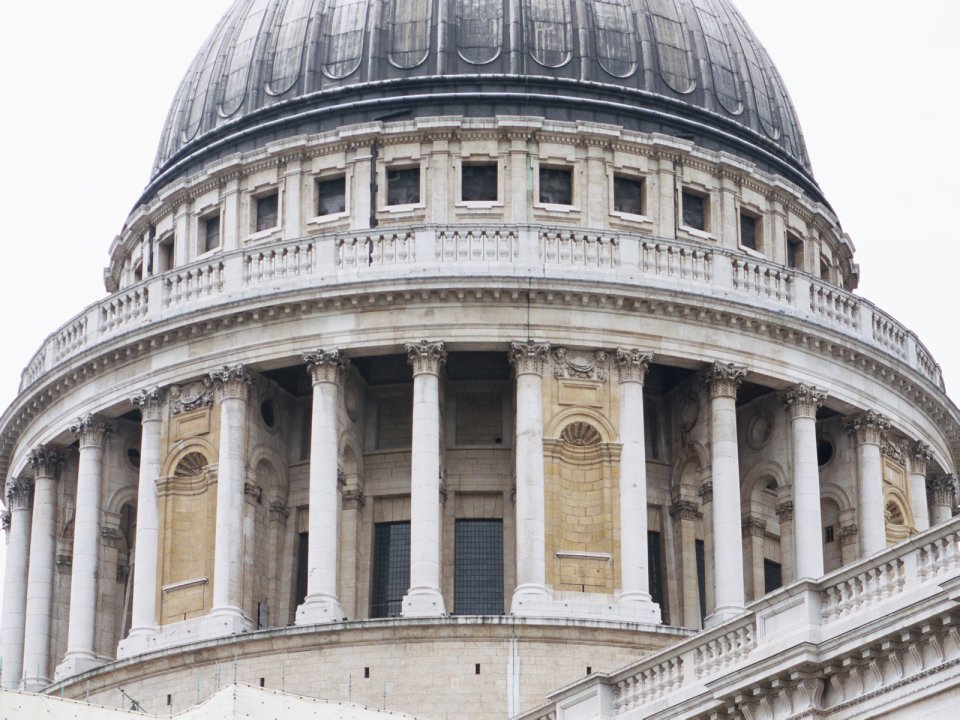 London Saint Pauls Cathedral Dome Closeup