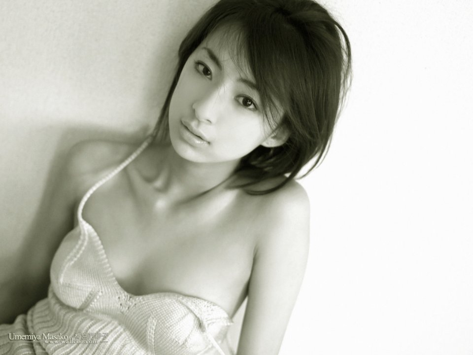 Umemiya Masako Vintage Black White Portrait Photo