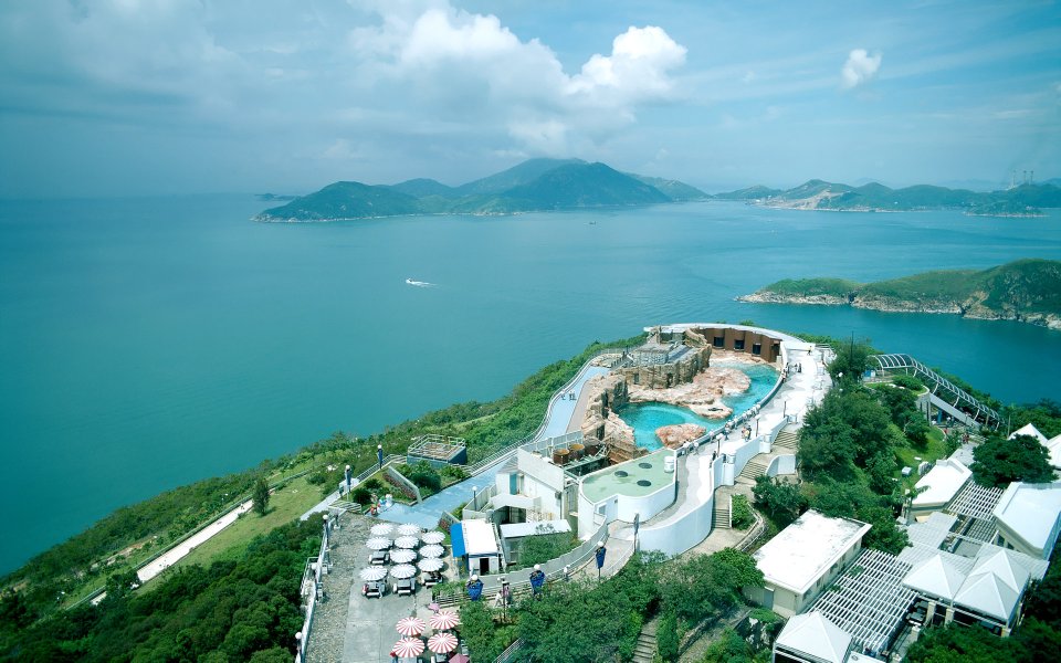 Hong Kong Ocean Park Aerial Coastal Scenery