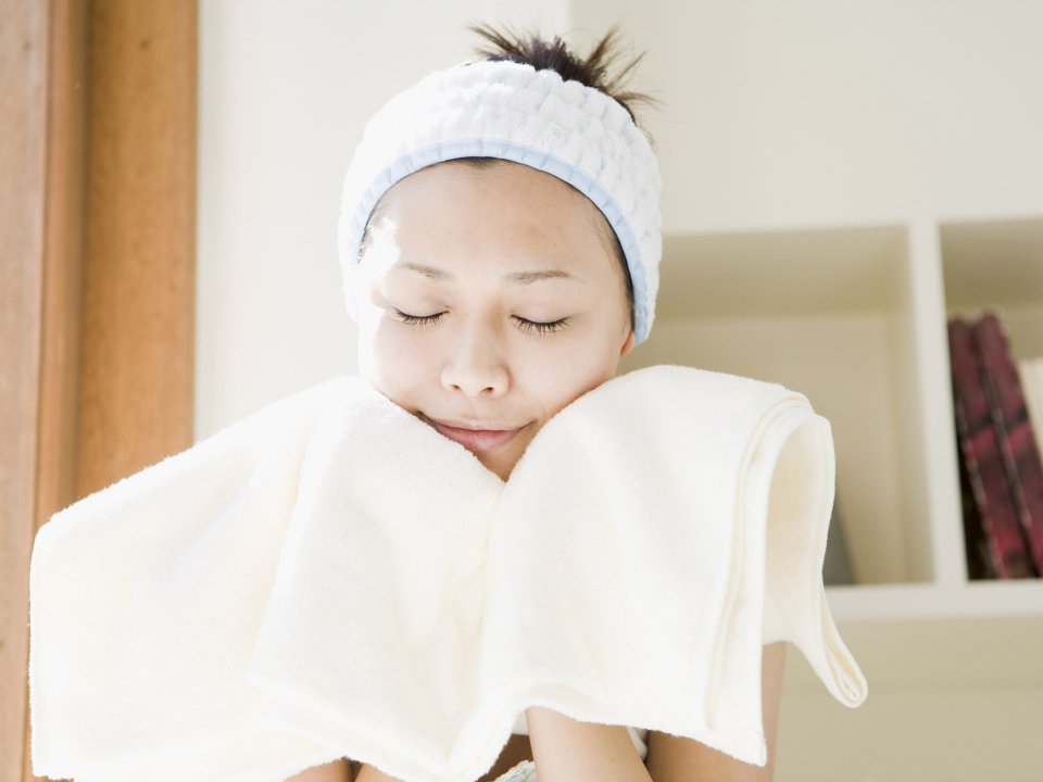 Young Asian Woman Enjoying Skincare Relax Time At Home