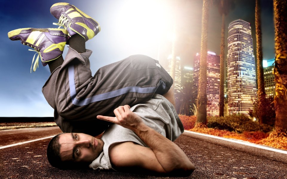 Breakdancer High Difficulty Move City Street Wallpaper