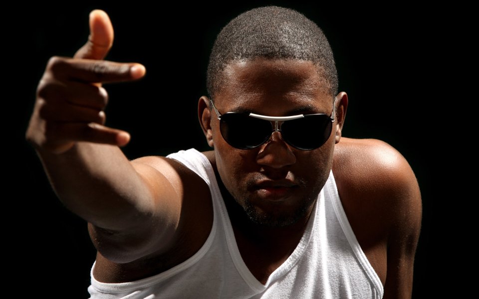 Hip Hop Style Black Male Sunglasses Portrait Closeup