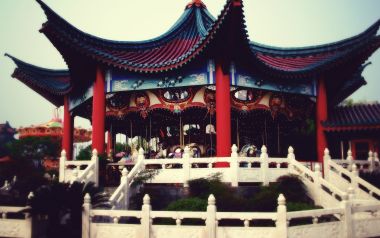 Chinese Classical Pavilion Style Amusement Park Carousel
