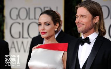 Angelina Jolie Brad Pitt Golden Globe Awards Red Carpet Photo