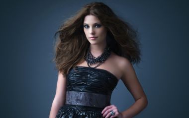 Ashley Greene Dark Style Fashion Studio Portrait