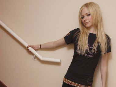 Avril Lavigne Casual Indoor Portrait