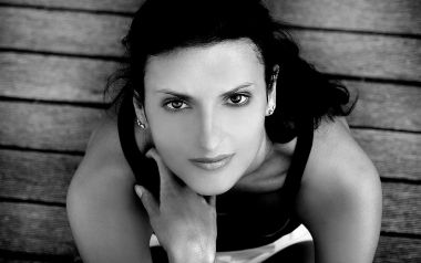 High Contrast Black And White Elegant Female Portrait Photo