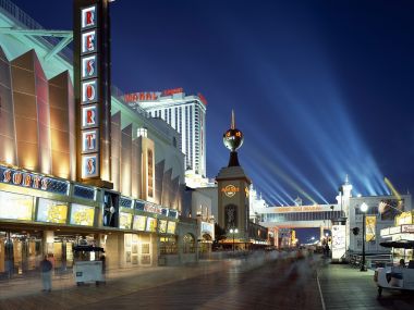Boardwalk Casinos At Dusk Atlantic City New Jersey
