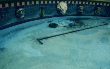Broken Pride Abandoned Swimming Pool Underwater Scene