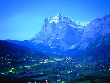 Grindelwald Eiger Night View Switzerland