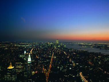 New York Manhattan World Trade Center Night View