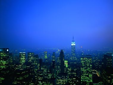 New York Manhattan Empire State Building Night View